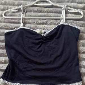 Black Lace Trim Camisole